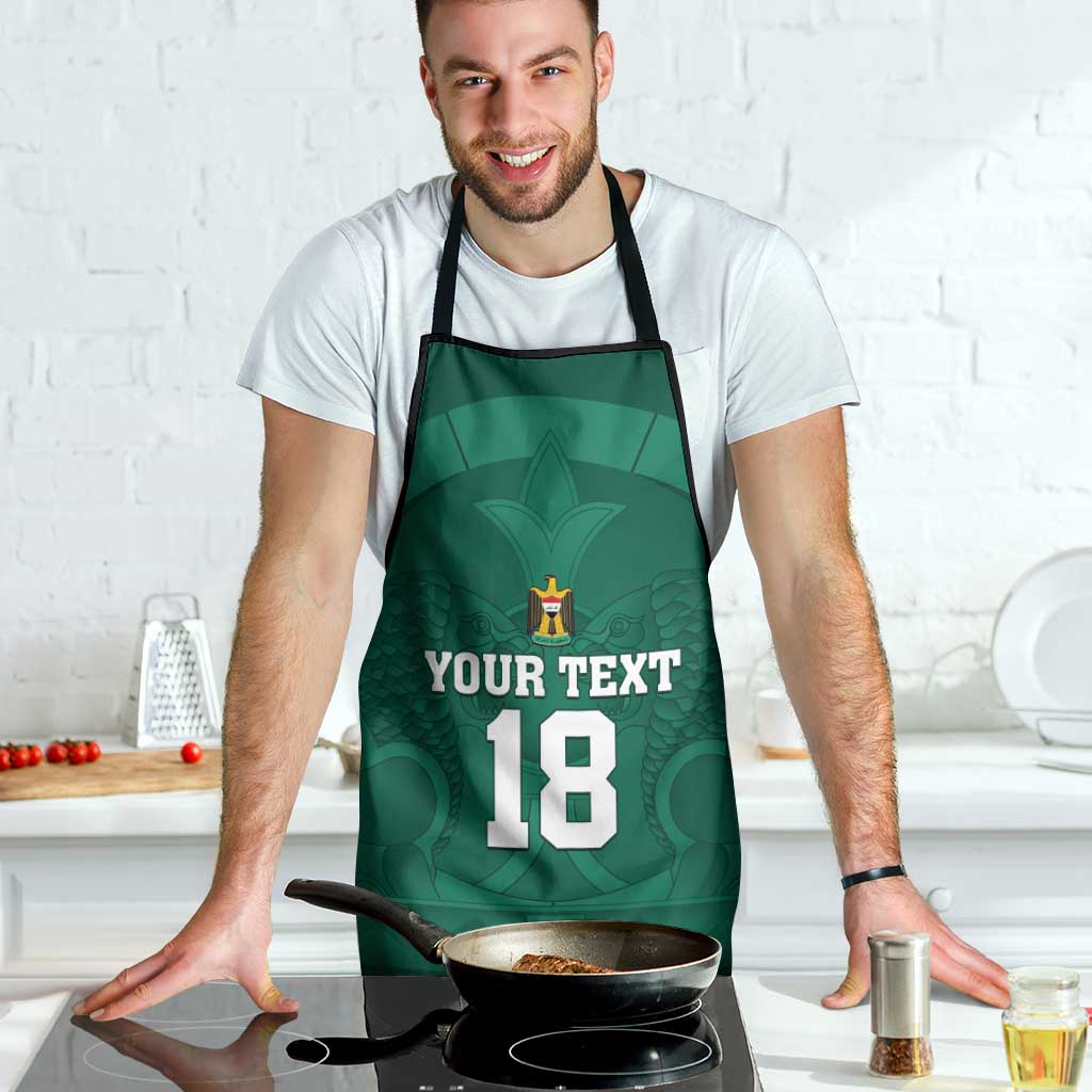 Iraq Football Custom Apron Mesopotamian Lion Pattern