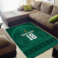 Iraq Football Custom Area Rug Mesopotamian Lion Pattern