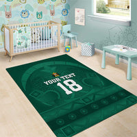 Iraq Football Custom Area Rug Mesopotamian Lion Pattern