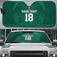 Iraq Football Custom Auto Sun Shade Mesopotamian Lion Pattern