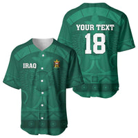 Iraq Football Custom Baseball Jersey Mesopotamian Lion Pattern