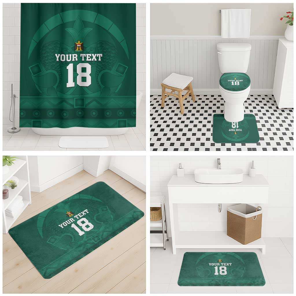 Iraq Football Custom Bathroom Set Mesopotamian Lion Pattern