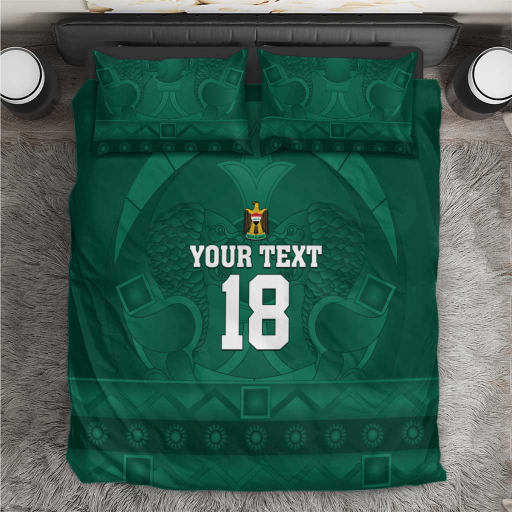Iraq Football Custom Bedding Set Mesopotamian Lion Pattern
