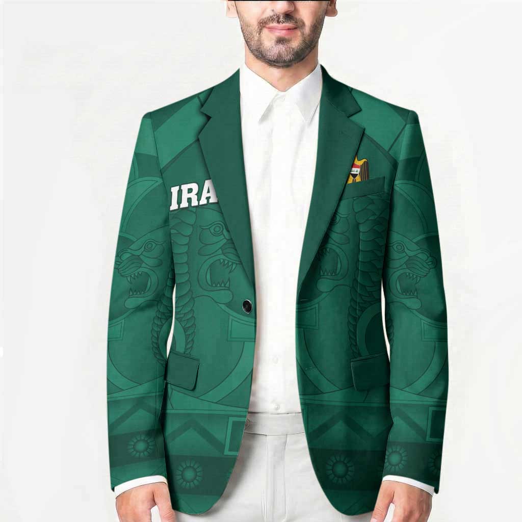 Iraq Football Custom Blazer Mesopotamian Lion Pattern