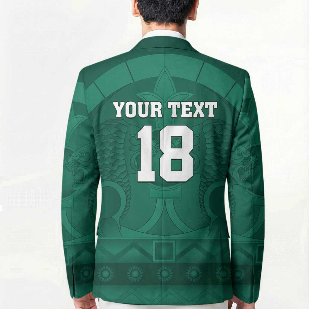 Iraq Football Custom Blazer Mesopotamian Lion Pattern