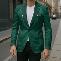 Iraq Football Custom Blazer Mesopotamian Lion Pattern