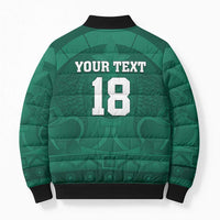 Iraq Football Custom Bomber Puffer Jacket Mesopotamian Lion Pattern