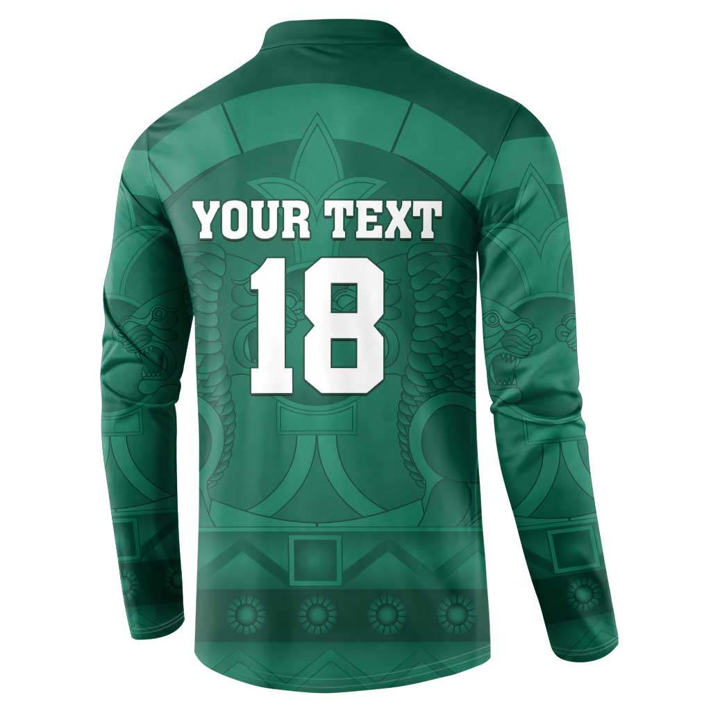Iraq Football Custom Button Sweatshirt Mesopotamian Lion Pattern