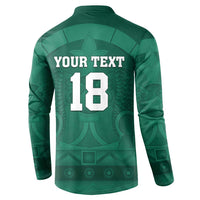 Iraq Football Custom Button Sweatshirt Mesopotamian Lion Pattern