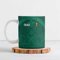 Iraq Football Custom Ceramic Mug Mesopotamian Lion Pattern