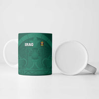 Iraq Football Custom Ceramic Mug Mesopotamian Lion Pattern