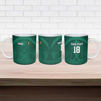 Iraq Football Custom Ceramic Mug Mesopotamian Lion Pattern