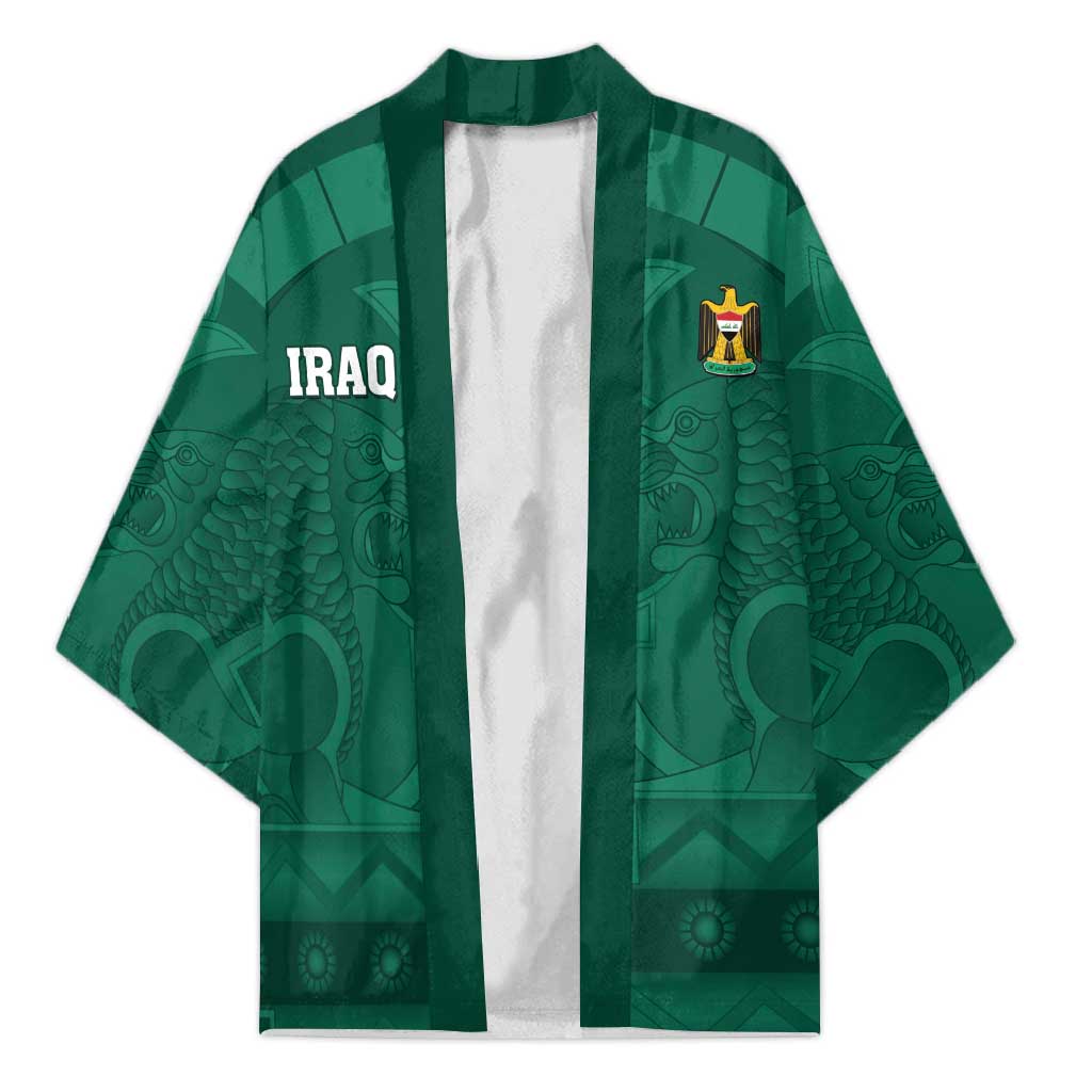Iraq Football Custom Kimono Mesopotamian Lion Pattern