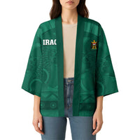 Iraq Football Custom Kimono Mesopotamian Lion Pattern