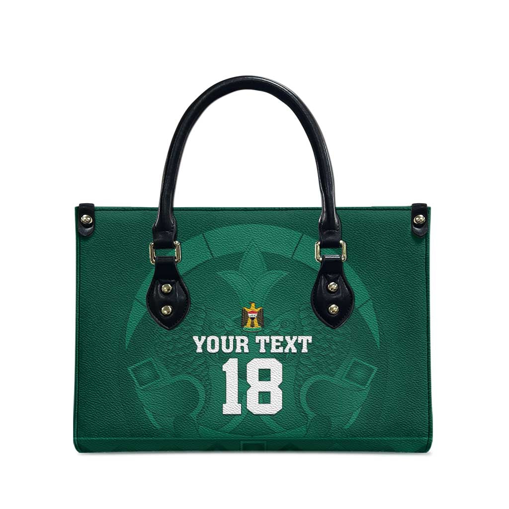 Iraq Football Custom Leather Bag Mesopotamian Lion Pattern