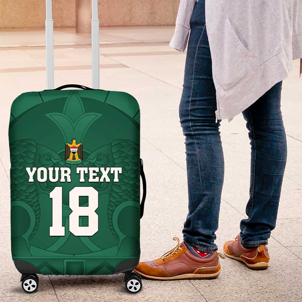 Iraq Football Custom Luggage Cover Mesopotamian Lion Pattern