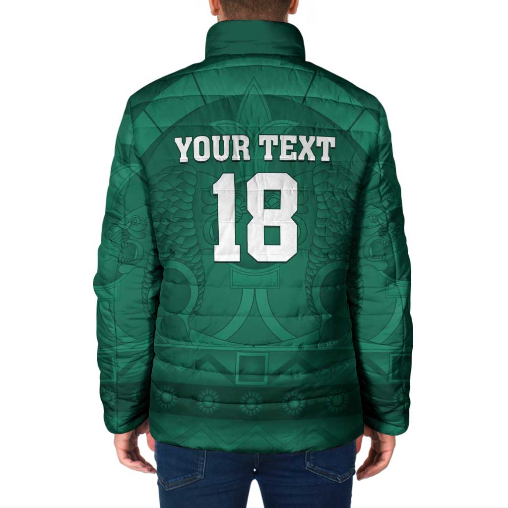 Iraq Football Custom Padded Jacket Mesopotamian Lion Pattern