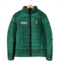 Iraq Football Custom Padded Jacket Mesopotamian Lion Pattern