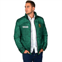 Iraq Football Custom Padded Jacket Mesopotamian Lion Pattern