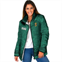 Iraq Football Custom Padded Jacket Mesopotamian Lion Pattern