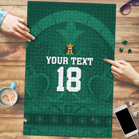 Iraq Football Custom Puzzle Mesopotamian Lion Pattern