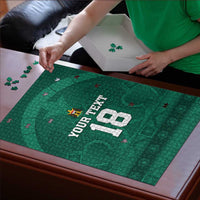 Iraq Football Custom Puzzle Mesopotamian Lion Pattern