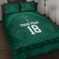 Iraq Football Custom Quilt Bed Set Mesopotamian Lion Pattern