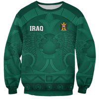 Iraq Football Custom Sweatshirt Mesopotamian Lion Pattern