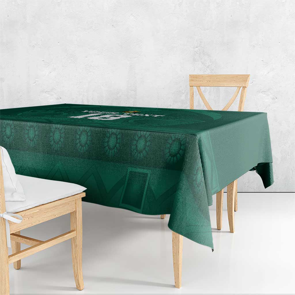 Iraq Football Custom Tablecloth Mesopotamian Lion Pattern