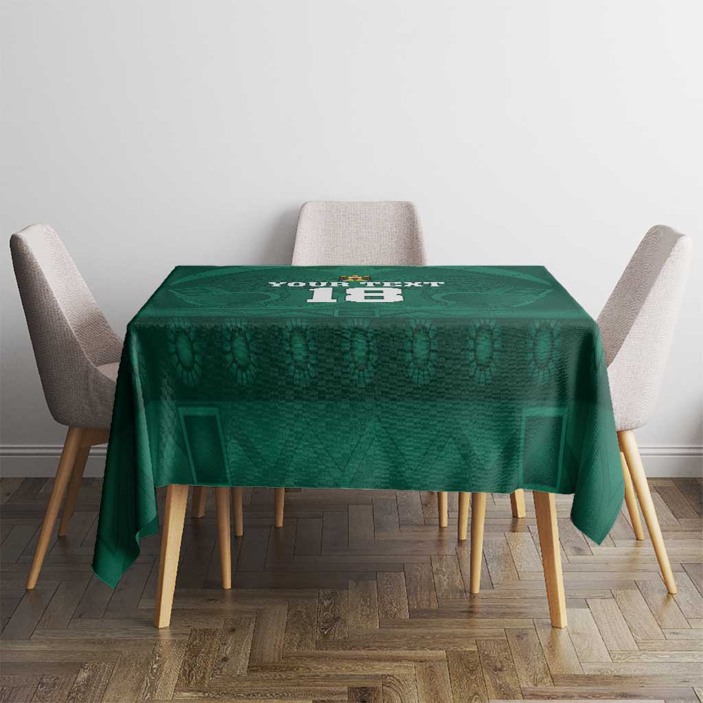 Iraq Football Custom Tablecloth Mesopotamian Lion Pattern