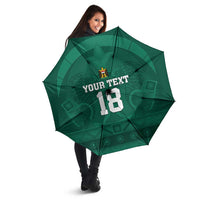 Iraq Football Custom Umbrella Mesopotamian Lion Pattern