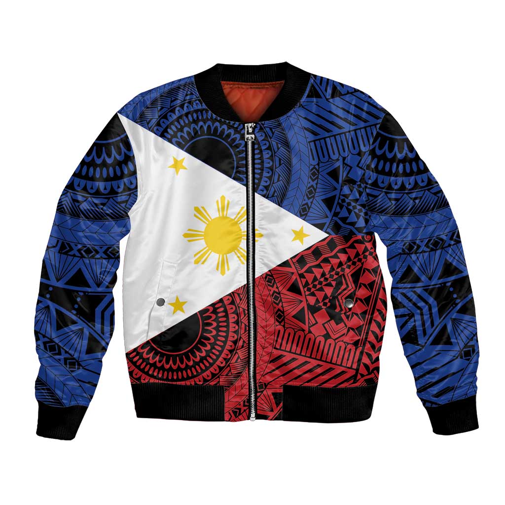 Philippines National Flag Day Bomber Jacket Filipino Tribal Pattern