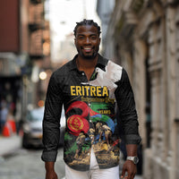 Personalized Eritrea Independence 35 Years Long Sleeve Button Shirt Freedom Fighters Heritage