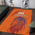 Custom Netherlands Football Area Rug Oranje Lion - Wonder Print Shop