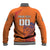 Custom Netherlands Football Baseball Jacket Oranje Lion - Wonder Print Shop