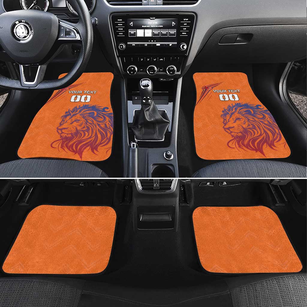 Custom Netherlands Football Car Mats Oranje Lion - Wonder Print Shop