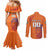 Custom Netherlands Football Couples Matching Mermaid Dress and Long Sleeve Button Shirt Oranje Lion