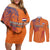 Custom Netherlands Football Couples Matching Off Shoulder Short Dress and Long Sleeve Button Shirt Oranje Lion - Wonder Print Shop