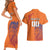 Custom Netherlands Football Couples Matching Short Sleeve Bodycon Dress and Hawaiian Shirt Oranje Lion - Wonder Print Shop