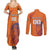 Custom Netherlands Football Couples Matching Summer Maxi Dress and Long Sleeve Button Shirt Oranje Lion - Wonder Print Shop