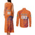 Custom Netherlands Football Couples Matching Tank Maxi Dress and Long Sleeve Button Shirt Oranje Lion - Wonder Print Shop