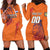 Custom Netherlands Football Hoodie Dress Oranje Lion - Wonder Print Shop