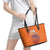 Custom Netherlands Football Leather Tote Bag Oranje Lion - Wonder Print Shop