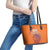 Custom Netherlands Football Leather Tote Bag Oranje Lion - Wonder Print Shop