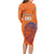 Custom Netherlands Football Long Sleeve Bodycon Dress Oranje Lion - Wonder Print Shop