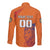 Custom Netherlands Football Long Sleeve Button Shirt Oranje Lion - Wonder Print Shop