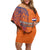 Custom Netherlands Football Off Shoulder Short Dress Oranje Lion - Wonder Print Shop