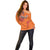 Custom Netherlands Football Off Shoulder Sweater Oranje Lion - Wonder Print Shop