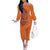 Custom Netherlands Football Off The Shoulder Long Sleeve Dress Oranje Lion - Wonder Print Shop