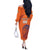 Custom Netherlands Football Off The Shoulder Long Sleeve Dress Oranje Lion - Wonder Print Shop